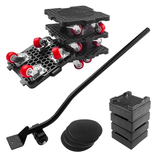 Labmilon 9 Stück Möbelroller Transportroller, Möbel Transportrollen Set, Möbelheber für Schwere Möbel, Möbelrollen Transportrollen, Möbeltransportrollen Set, Transporthilfe mit Rollen zum Möbelumzug von Labmilon