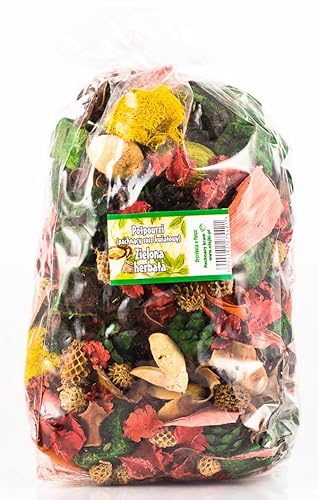Potpourri Grüner Tee Duftende Getrocknete Blumen | Großes Paket 1100 ml ≈ 150-190 g | Florale Wohnungsdekoration | Trockene Blumen für Vase, Wohnzimmer, Schlafzimmer, Badezimmer | Subtiler Duft von Laboratoria Zapachu