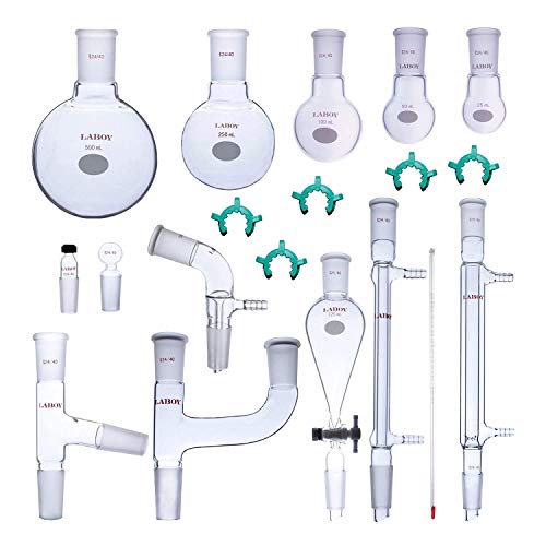 LABOY Glas Organic Bio Chemie Kit 24/40 Lab Gläser Set LABOY Glas Organic Bio Chemie Kit 24/40 Lab Gläser Set von Laboy