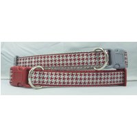 Hundehalsband Hahnentritt Mit Reflektierendem Band von LabradorableCollars