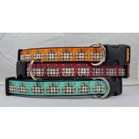 Kürbis Hundehalsband Büffel Kariertes Halloween Thanksgiving von LabradorableCollars