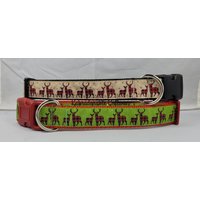 Weihnachten Hundehalsband Rentier Büffel Karo Hirsch von LabradorableCollars