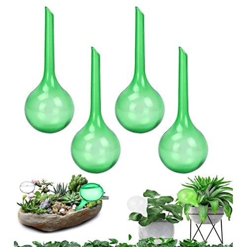 4 Stück Bewässerungskugeln Klein Wasserspender Kugeln Bewässerung Selbstbewässerung Pflanzen Blumen Gießkugel Bewässerungshilfe Automatische Blumenbewässerung Topfpflanzen für Garten (Grün,S) von Labstandard