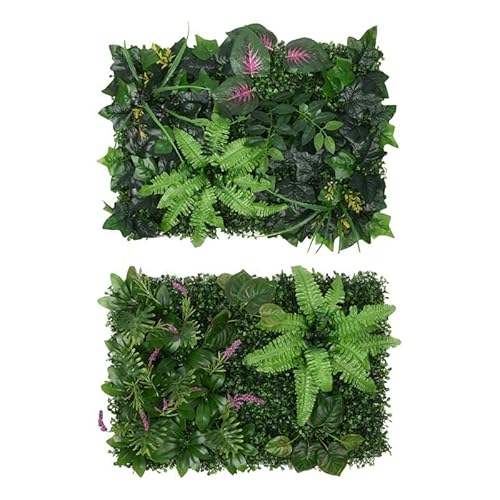 Labstandard Künstliche Pflanzenwand (1+2) 40 cm x 60 cm Grün Natürlich Wanddekoration Zaun-Schutz Privatsphäre-Schirm Balkon Terrasse Hochzeit Bar Restaurant Wand Dekoration von Labstandard