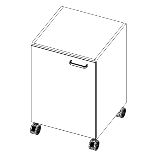 Labtable Melamin Mobiler Unterschrank mit 1 Tür Rechts, 530mm Länge, 530mm Breite, 810mm Höhe Labtable Melamin Mobiler Unterschrank mit 1 Tür Rechts, 530mm Länge, 530mm Breite, 810mm Höhe von Labtable