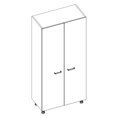 Labtable Melamin Laborschrank mit 2 Türen, Links und Rechts Seite Türaufhängung, 600mm Länge, 600mm Breite, 1960mm Höhe von Labtable