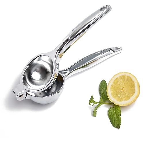 Zitronenpresse | Zitruspresse Edelstahl | Lacari ORIGINAL Lemon Squeezer | Große Handpresse & Saftpresse | Zitruspresse in Silber | Citrus Juicer | Cheers Club von Lacari Home & Living