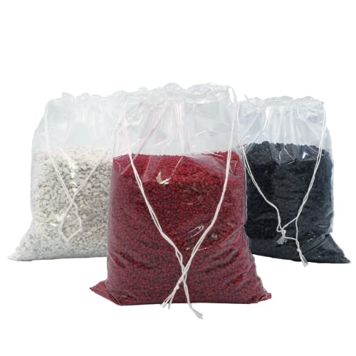 Lacers 100% Recyclebar LDPE Kordelzugbeutel | Transparent | Unbedruckt | Nachhaltig | Reach-konform | Aufbewahrung und Transport | Doppelkordelzugbeutel (300x500mm, 500) von Lacers