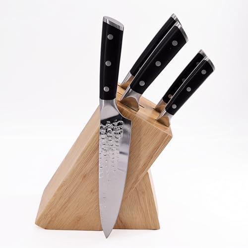 Lacers PurpleLine 6-tlg. Messerset mit Messerblock Holz – Profi Küchenmesser Set Edelstahl Scharf – Kochmesser Schälmesser Brotmesser Allzweckmesser – Ergonomischer Griff – Preis-Leistung TOP Lacers PurpleLine 6-tlg. Messerset mit Messerblock Holz – Profi Küchenmesser Set Edelstahl Scharf – Kochmesser Schälmesser Brotmesser Allzweckmesser – Ergonomischer Griff – Preis-Leistung TOP von Lacers