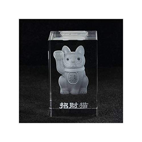 lachineuse – Japanische Maneki Neko Katze – 3D-Dekoobjekt aus Kristall – Japanische Glückskatze – 8 x 5 x 5 cm – Japanische Atmosphäre – Geschenkidee aus Japan und Asien von lachineuse