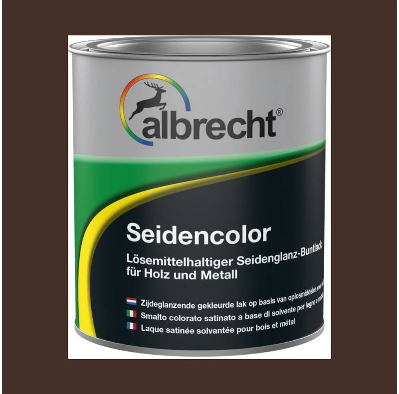 Lack Albrecht Acryl-Buntlack Seidencolor Glanzlack Seidenglänzend Lack Acryllack Buntlack 750 ml, ideal für Holz, Metall, Hart-PVC & Zink von Lack Albrecht
