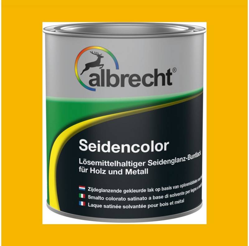 Lack Albrecht Acryl-Buntlack Seidencolor Glanzlack Seidenglänzend Lack Acryllack Buntlack 750 ml, ideal für Holz, Metall, Hart-PVC & Zink von Lack Albrecht