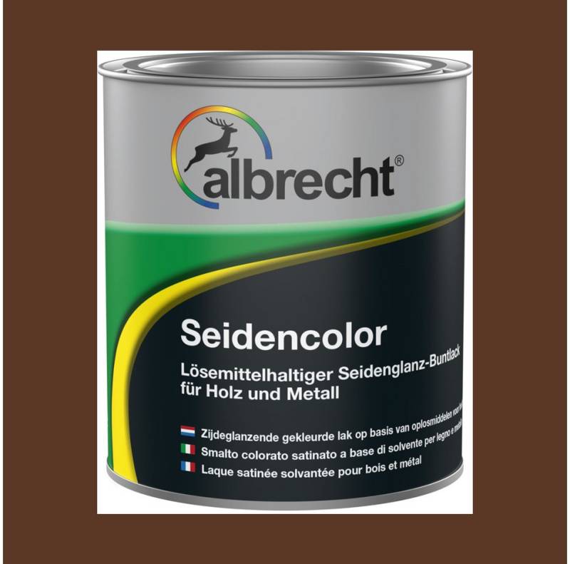 Lack Albrecht Acryl-Buntlack Seidencolor Glanzlack Seidenglänzend Lack Acryllack Buntlack 750 ml, ideal für Holz, Metall, Hart-PVC & Zink von Lack Albrecht
