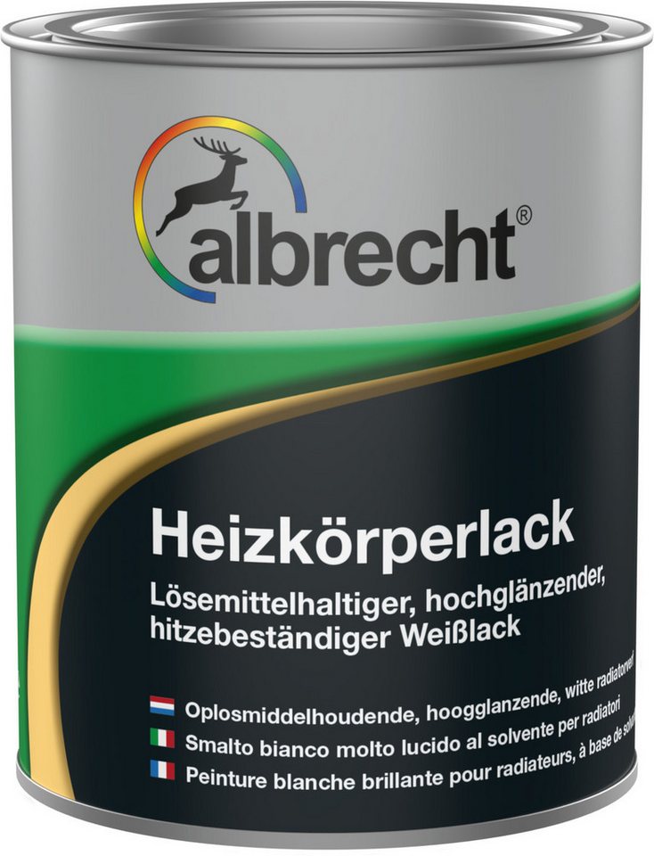 Lack Albrecht Heizkörperlack Oberflächenlack für Heizkörper weiß 750 ml hochglänzend Weißlack, glanzstabil & vergilbungsarm Lack Albrecht Heizkörperlack Oberflächenlack für Heizkörper weiß 750 ml hochglänzend Weißlack, glanzstabil & vergilbungsarm von Lack Albrecht