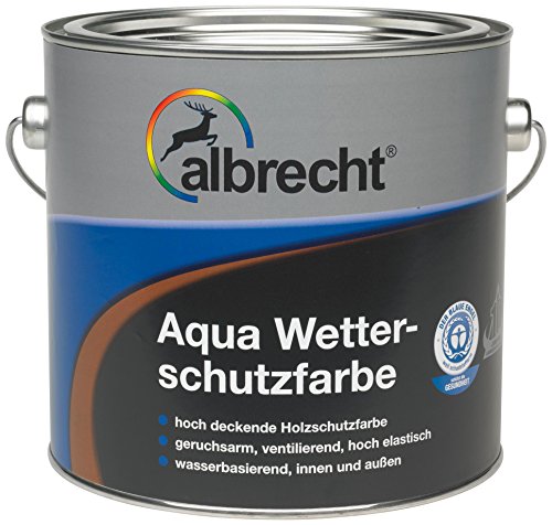 Albrecht Aqua-Wetterschutzfarbe 0410 2,5 L, Braun, 3400657080041002500 von Albrecht