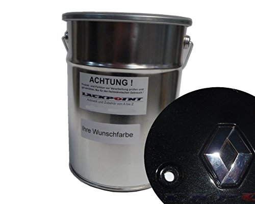 0,5 Liter Spritzfertigen Basislack Renault 676 Schwarz Metallic Autolack Tuning von Lackpoint