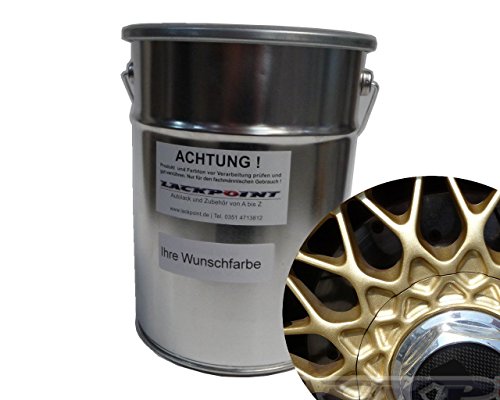 Lackpoint 0,5 Liter Spritzfertigen Basislack RAL 1036 Gold Metallic Autolack von Lackpoint