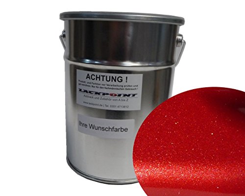 Lackpoint 1 Liter Spritzfertig Wasserbasislack Candy Royal Rot Metallic Autolack von Lackpoint