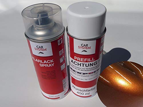 Lackpoint Spraydose Set 400ml Basislack für VW Audi LY8Y Ipanemabraun Metallic + Klarlack Autolack von Lackpoint