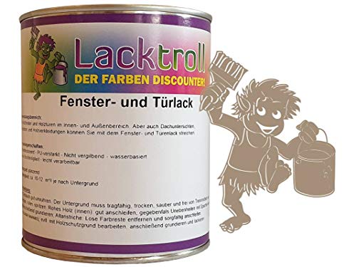 Fenster- und Türlack Graubeige RAL 1019 Seidenglanz 750ml von Lacktroll