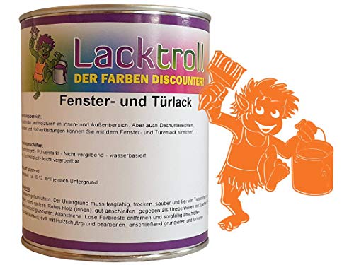 Fenster- und Türlack Pastellorange RAL 2003 Seidenglanz 750ml von Lacktroll