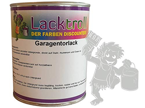 Garagentorlack Lichtgrau RAL 7035 Seidenglanz 750 ml von Lacktroll