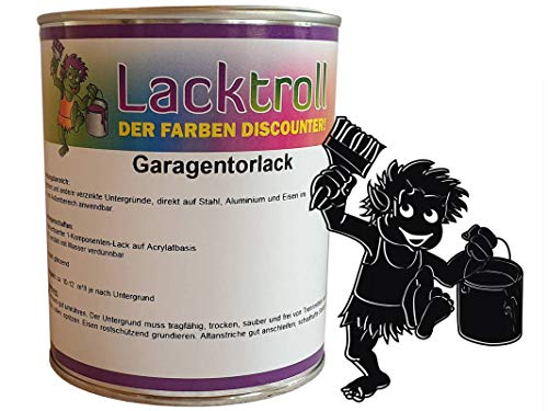 Garagentorlack Tiefschwarz RAL 9005 Seidenglanz 750 ml von Lacktroll