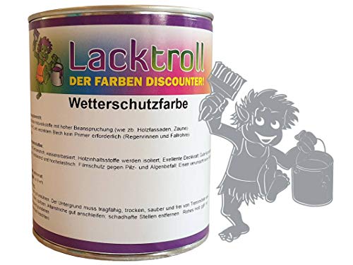 Lacktroll Wetterschutzfarbe Fenstergrau RAL 7040 Gebindegröße 2,5 Liter von Lacktroll