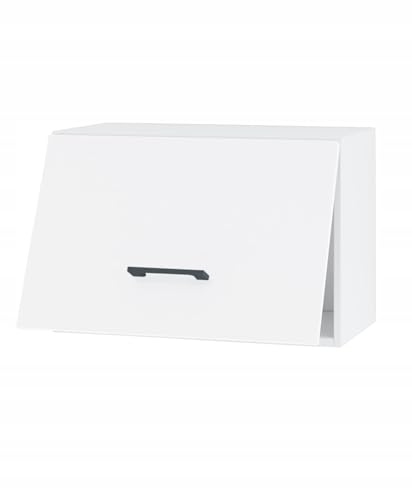 Hängeschrank Küche 50 cm - Kompakter Oberschrank mit Klapptür - praktischer Stauraum - hochwertige Möbelplatte - einfacher Selbstmontage - ideal für kleine und große Küchen (Weiß Matt) von Laclar