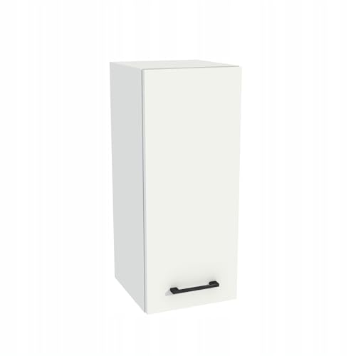Laclar Eck-Hängeschrank Capri 30x72x32 cm - Küchenschrank mit Soft-Close Tür -Einlegeböden - Laminat 16 mm - Selbstmontage Küchenmöbel - modern - Wandmontage -praktisch, langlebig - Weiß Matt/Weiß von Laclar