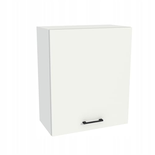 Laclar Eck-Hängeschrank Capri 60x72x32 cm - Küchenschrank mit Soft-Close Tür -Einlegeböden - Laminat 16 mm - Selbstmontage Küchenmöbel - modern - Wandmontage -praktisch, langlebig - Weiß Matt/Weiß von Laclar