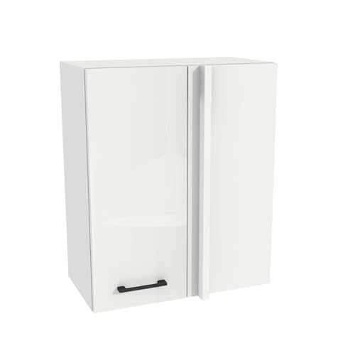 Laclar Eckschrank Küche Hängeschrank Capri 65x72x32 cm - mit Soft-Close Tür - 2 Einlegeböden - Moderner Küchenschrank - Küchenoberschrank - Wandhängeschrank - Weiß Acryl Hochglanz/Weiß Laclar Eckschrank Küche Hängeschrank Capri 65x72x32 cm - mit Soft-Close Tür - 2 Einlegeböden - Moderner Küchenschrank - Küchenoberschrank - Wandhängeschrank - Weiß Acryl Hochglanz/Weiß von Laclar