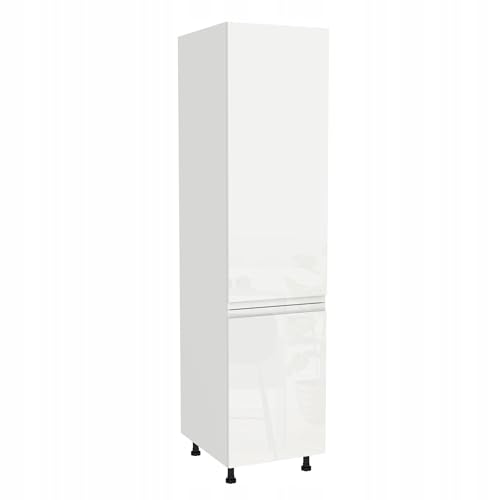 Laclar FREZO Küchen-Hochschrank - Grifflos - Soft-Close - Modern - Vielseitiger Stauraum für Ihre Küche - 50x58x197 cm - Weiß, Front: Hochglanz Weiß grifflos Laclar FREZO Küchen-Hochschrank - Grifflos - Soft-Close - Modern - Vielseitiger Stauraum für Ihre Küche - 50x58x197 cm - Weiß, Front: Hochglanz Weiß grifflos von Laclar