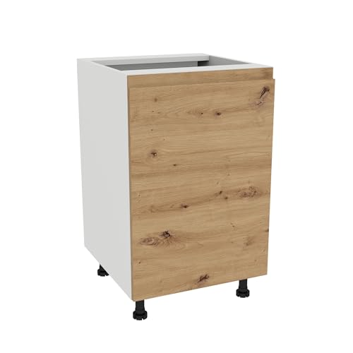 Laclar FREZO Küchen-Unterschrank - Grifflos - Soft-Close - Modern - Vielseitige & stilvolle Stauraumlösung für Ihre Küche - 50x48,5x72 cm - Weißfront grifflos Eiche Artisan Laclar FREZO Küchen-Unterschrank - Grifflos - Soft-Close - Modern - Vielseitige & stilvolle Stauraumlösung für Ihre Küche - 50x48,5x72 cm - Weißfront grifflos Eiche Artisan von Laclar