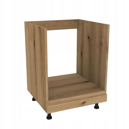 Laclar FREZO Küchen-Unterschrank für Backofen - Grifflos - Soft-Close - Modern - Perfekt integrierbar für Ihre Küche - 60x52,8x72 cm - Eiche Evoke Front Artisan Eiche von Laclar