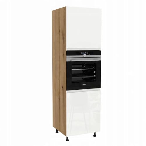 Laclar FREZO Unterschrank für Backofen - Grifflos - Soft-Close - Hochglanz - Perfekte Integration & Stil für Ihre Küche 60x58x197 cm - Eiche Evoke Front grifflos Weiß Glanz Laclar FREZO Unterschrank für Backofen - Grifflos - Soft-Close - Hochglanz - Perfekte Integration & Stil für Ihre Küche 60x58x197 cm - Eiche Evoke Front grifflos Weiß Glanz von Laclar