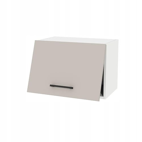 Hängeschrank Küche 50 cm - Kompakter Oberschrank mit Klapptür - praktischer Stauraum - hochwertige Möbelplatte - einfacher Selbstmontage - ideal für kleine und große Küchen (Kaschmir) von Laclar