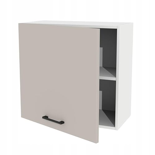 Laclar Hängeschrank mit Tür - 60 cm - praktischer Küchenschrank mit robustem MDF-Front - einfach zu montieren - flexibel - ideal für Aufbewahrung von Küchenutensilien (Kaschmir) von Laclar