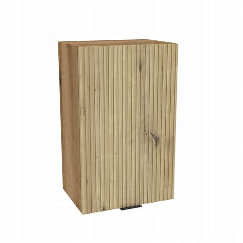 Laclar Küchen Eckschrank Hängeschrank VIGO RYFLA - Modernes Design mit Soft-Close - 45x72x32 cm - Stauraum & Stil für Ihre Küche - Eiche Evoke Korpus - RYFLA Front Eiche Artisan von Laclar