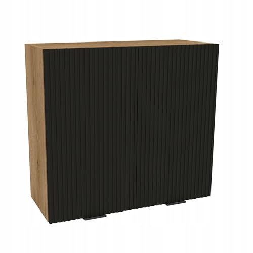 Laclar Küchen Hängeschrank VIGO RYFLA - Küchenoberschrank Schwarz Matt & Evoke Eiche Optik - Soft-Close- 80x72x32 cm - Modernes Design - Stilvolle Aufbewahrung Laclar Küchen Hängeschrank VIGO RYFLA - Küchenoberschrank Schwarz Matt & Evoke Eiche Optik - Soft-Close- 80x72x32 cm - Modernes Design - Stilvolle Aufbewahrung von Laclar