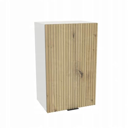 Laclar Küchen Hängeschrank VIGO RYFLA - Modern Weiß & Artisan Eiche Optik - Soft-Close - 45x72x32 cm Oberschrank - Design Küchenmöbel zur Selbstmontage von Laclar