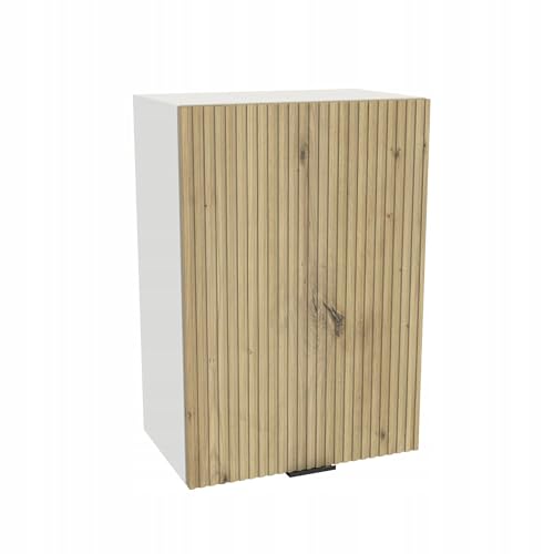 Laclar Küchen Hängeschrank VIGO RYFLA - Modern Weiß & Artisan Eiche Optik - Soft-Close - 50x72x32 cm Oberschrank - Design Küchenmöbel zur Selbstmontage von Laclar