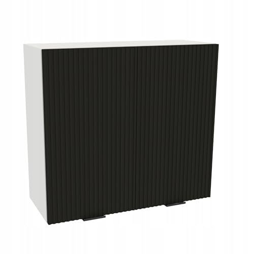 Laclar Küchenhängeschrank VIGO RYFLA moderner Oberschrank mit Soft-Close - Griffleiste - 2 Einlegeböden & modularen Küchenmöbeln für stilvolle Raumgestaltung (80x32x72 cm) von Laclar