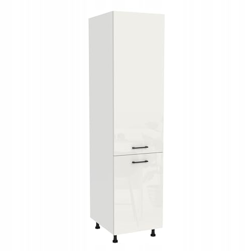 Laclar Küchenhochschrank CAPRI 50x197x58 cm - hoher Küchenschrank - Soft-Close Türen - 2 feste und 3 variable Einlegeböden - stabiler Küchenmöbel - Bausatz zum Selbstaufbau - Weiß Acryl Hochglanz/Weiß Laclar Küchenhochschrank CAPRI 50x197x58 cm - hoher Küchenschrank - Soft-Close Türen - 2 feste und 3 variable Einlegeböden - stabiler Küchenmöbel - Bausatz zum Selbstaufbau - Weiß Acryl Hochglanz/Weiß von Laclar
