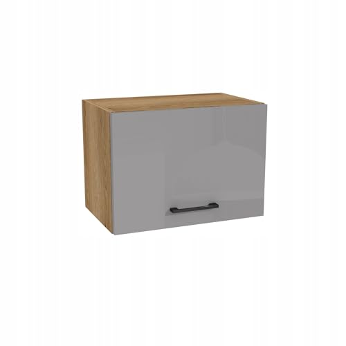 Laclar Küchenoberschrank CAPR 50x32x36 cm - Eiche Evoke Korpus - Grau Hochglanz Acrylfront - Dunstabzugshauben-Schrank mit Soft-Close - Modernes Hängeschrank Design Laclar Küchenoberschrank CAPR 50x32x36 cm - Eiche Evoke Korpus - Grau Hochglanz Acrylfront - Dunstabzugshauben-Schrank mit Soft-Close - Modernes Hängeschrank Design von Laclar