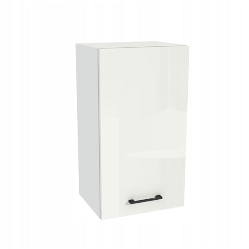Laclar Küchenoberschrank Hängeschrank Capri 40x72x32 cm - moderner Wandküchenschrank mit Soft-Close Tür, Regal und Griff - Küchenmöbel Stauraum Aufbewahrung - Weiß Acryl Hochglanz/Weiß Laclar Küchenoberschrank Hängeschrank Capri 40x72x32 cm - moderner Wandküchenschrank mit Soft-Close Tür, Regal und Griff - Küchenmöbel Stauraum Aufbewahrung - Weiß Acryl Hochglanz/Weiß von Laclar