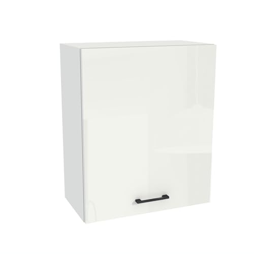 Laclar Küchenoberschrank Hängeschrank Capri 60x72x32 cm - moderner Wandküchenschrank mit Soft-Close Tür, Regal und Griff - Küchenmöbel Stauraum Aufbewahrung - Weiß Acryl Hochglanz/Weiß Laclar Küchenoberschrank Hängeschrank Capri 60x72x32 cm - moderner Wandküchenschrank mit Soft-Close Tür, Regal und Griff - Küchenmöbel Stauraum Aufbewahrung - Weiß Acryl Hochglanz/Weiß von Laclar