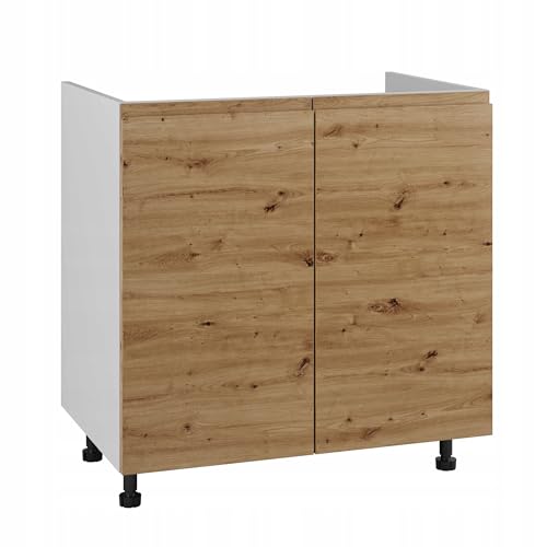 Laclar Küchenschrank unter Spüle LUGO - Acrylfronten - grifflos - verstellbare Füße - 80x52,8x82 cm - Zwei Türen - einfache Montage - modern und funktional - Artisan-Eiche Laclar Küchenschrank unter Spüle LUGO - Acrylfronten - grifflos - verstellbare Füße - 80x52,8x82 cm - Zwei Türen - einfache Montage - modern und funktional - Artisan-Eiche von Laclar