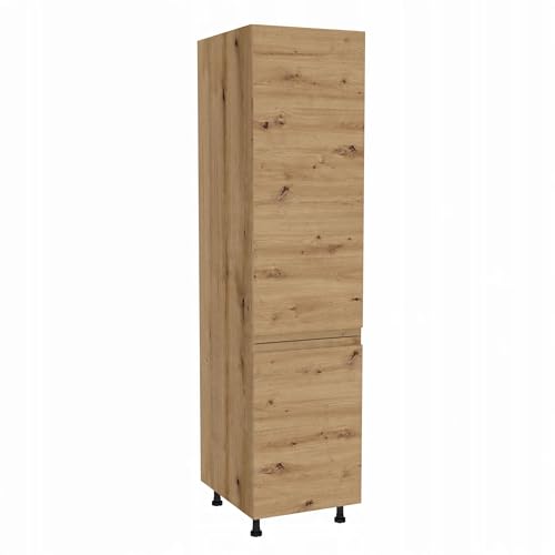 Laclar LUGO Küchen-Unterschrank - Grifflos - Modern - Mit Klappenfront & Einlegeboden - Stilvolle Stauraumlösung für Ihre Küche - 50x60x82 cm - Eiche Evoke Front Artisan Eiche von Laclar