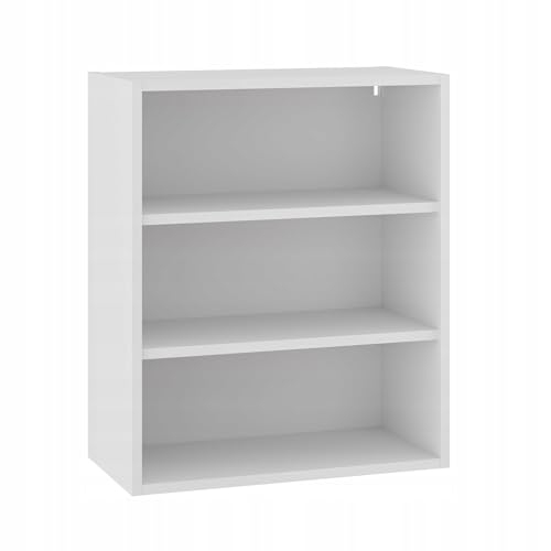 Laclar Oberschrank 60/72 mit Soft-Close-System - Hochwertiger Küchenschrank - 2 verstellbare Regale - einfache Montage - Modularer Korpus aus Möbelplatte 18 mm - Weiß von Laclar